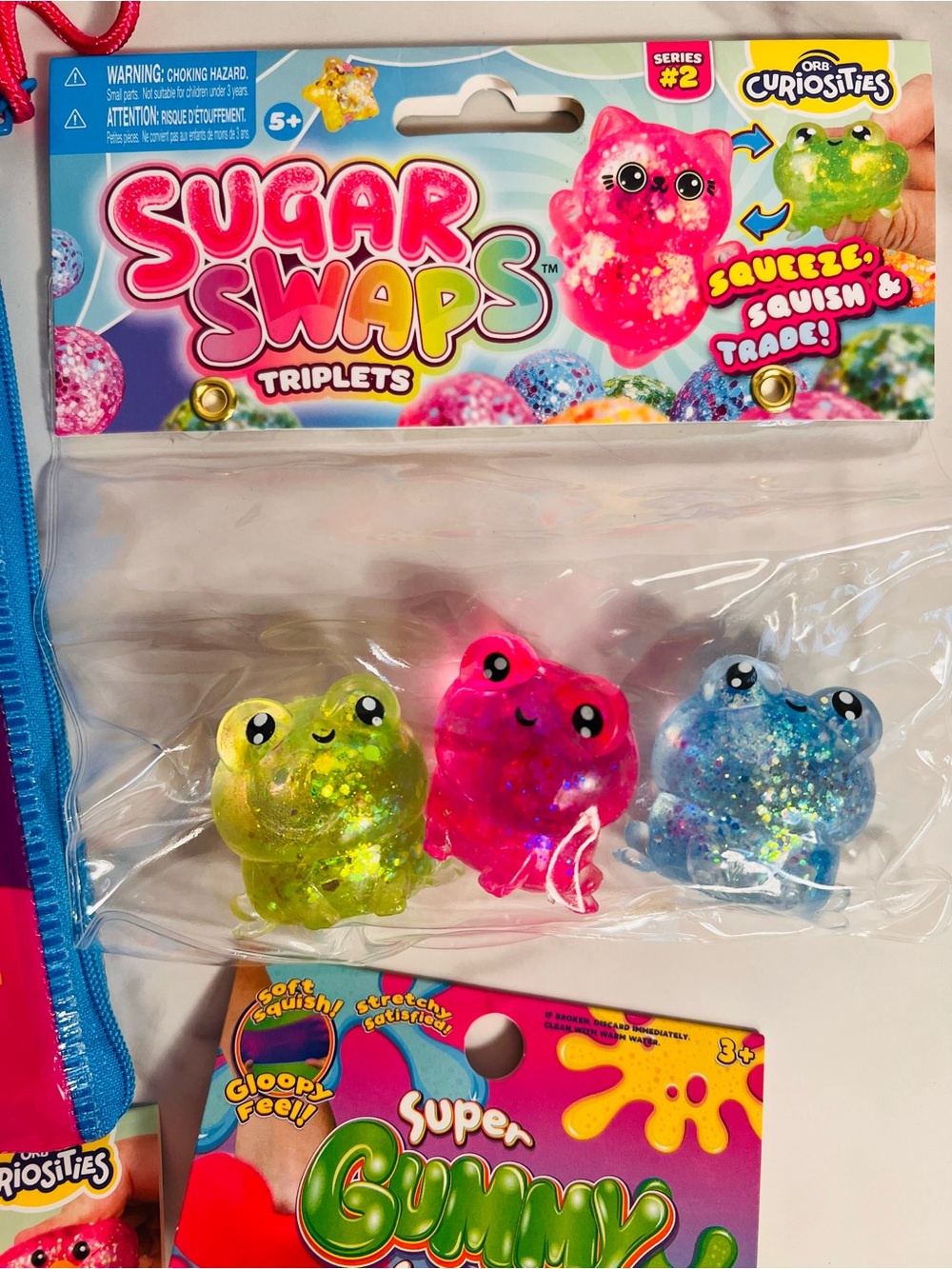 Sugar Swaps Triplets Frogs & Twinsie Chicks, Super Gummy Squish Ball, Taba Jelly - Picture 2 of 5
